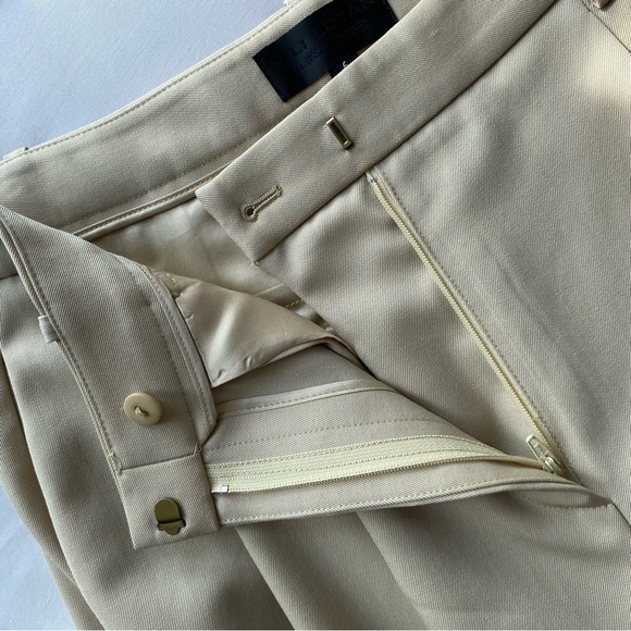 Nili Lotan Dillon Wool Pleated-Front Pants Khaki Size 6 - Picture 5 of 10